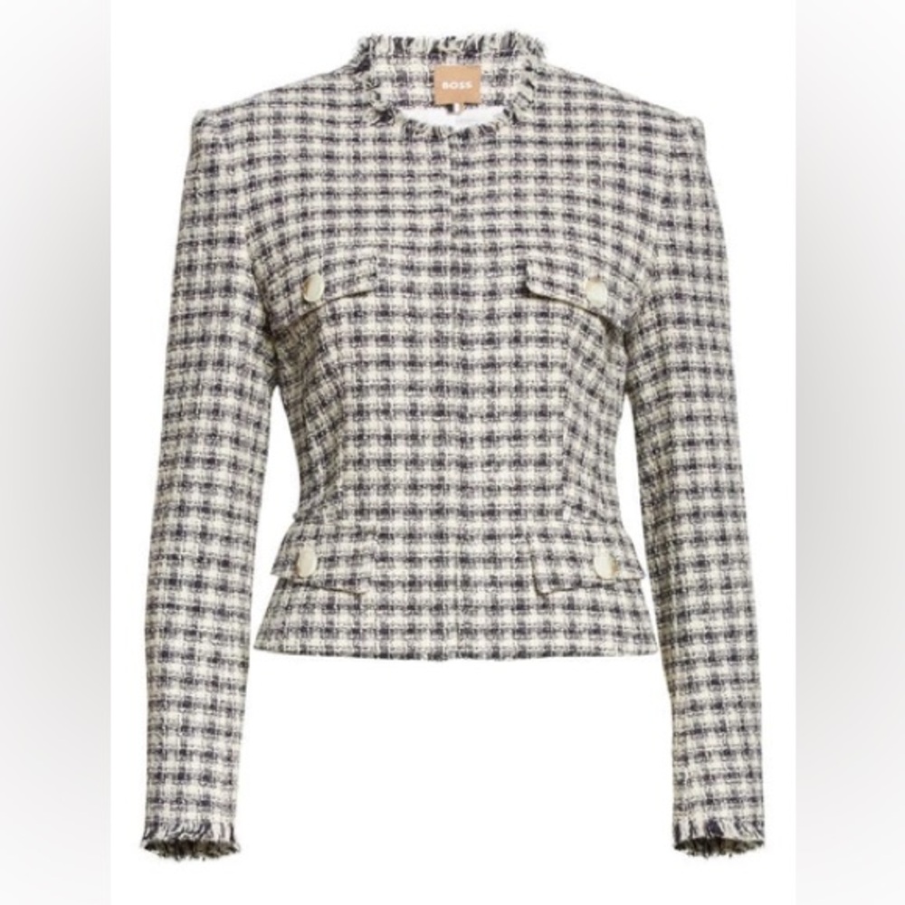 Boss Jatwea Houndstooth Tweed Jacket